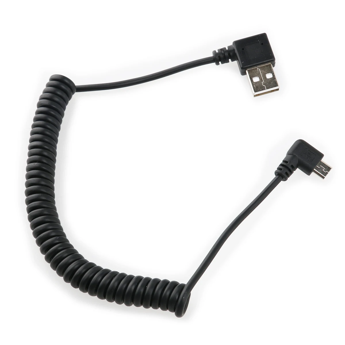 

5Ft 1.5M Spiral Coiled Micro 5 Pin Male To 2.0 Male Data Charge Cable Twisted Pair Shielded Reliable Transmission Compatible