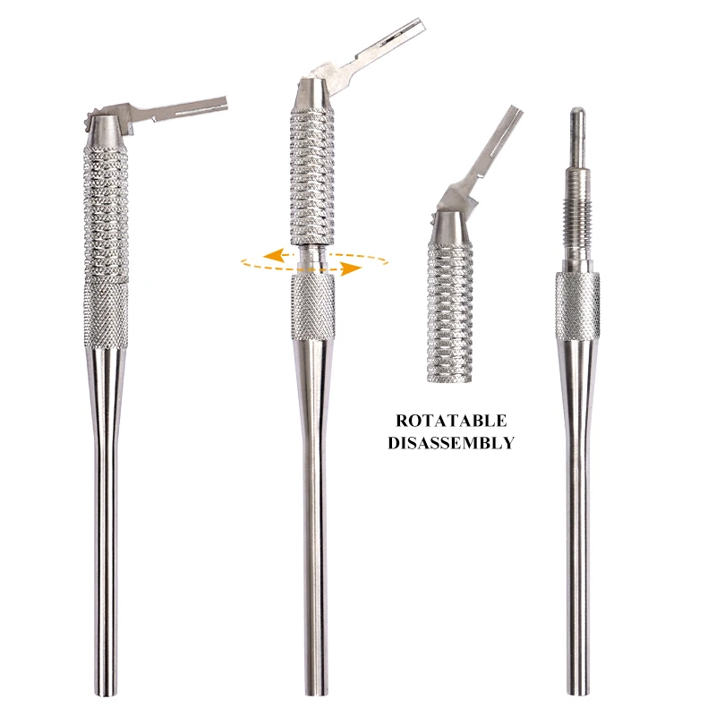 Adjustable 180° Scalpel Handle Stainless Steel Rotatable Surgical Operation Knife Handle Oral Implant Tools