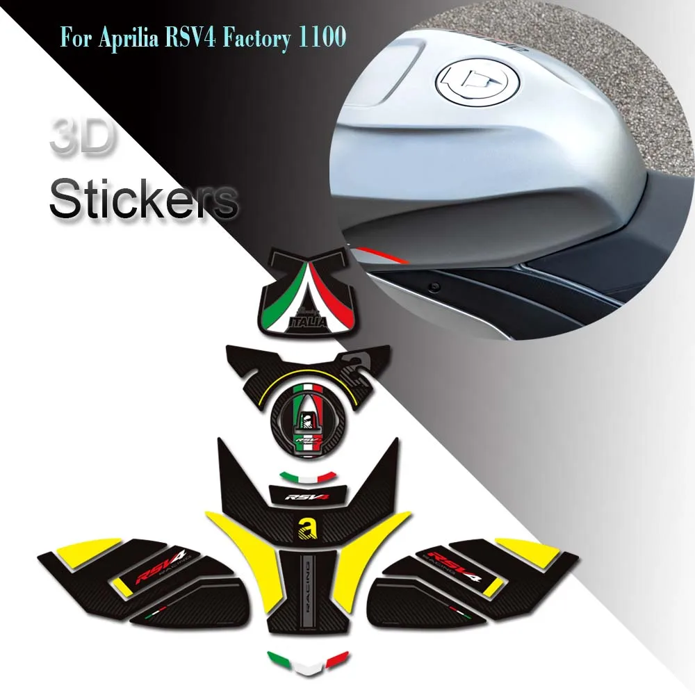 

Мотоцикл для Aprilia RSV4 Factory 111, крышка бака, ручки бака, комплект газового топлива, коленный обтекатель, наклейки на крыло, защитные наклейки