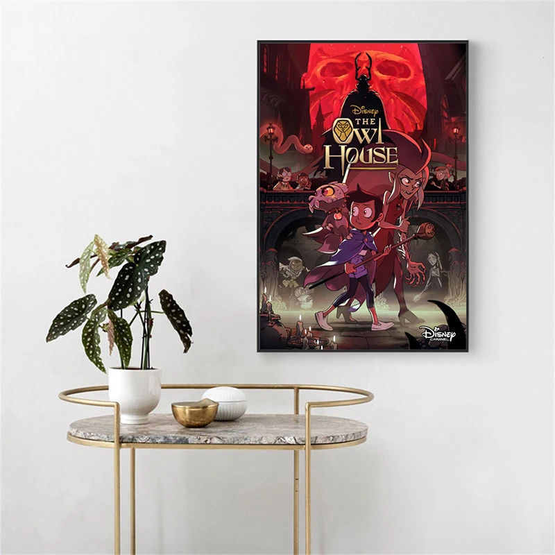 ملصق فني لفيلم البومة الكلاسيكي المصغر ، مطبوعات قماشية ، لوحة لغرفة المعيشة ، غرفة النوم ، ديكور المنزل ، قماش