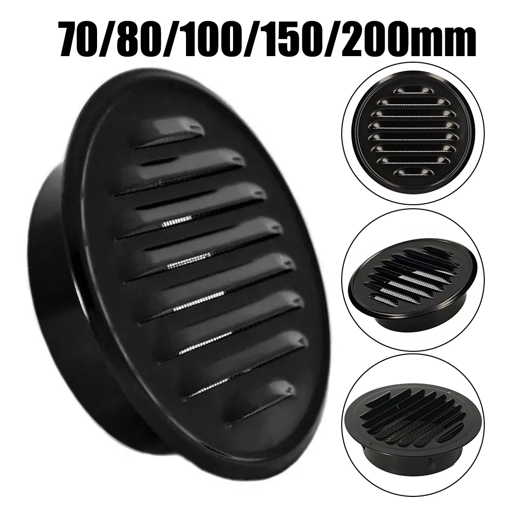 70-200mm Round Stainless Steel Air Vent Grille Insect Protection Home Exterior Wall Ducting Ventilation Tool Vents Cap