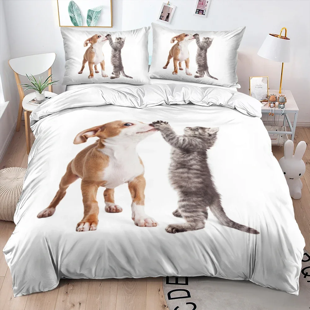 3D Custom Pet Sheep Beddings Duvet Covers Comforter Cases Set White Pillow Shames Twin King Queen Double Single Size Bedclothes