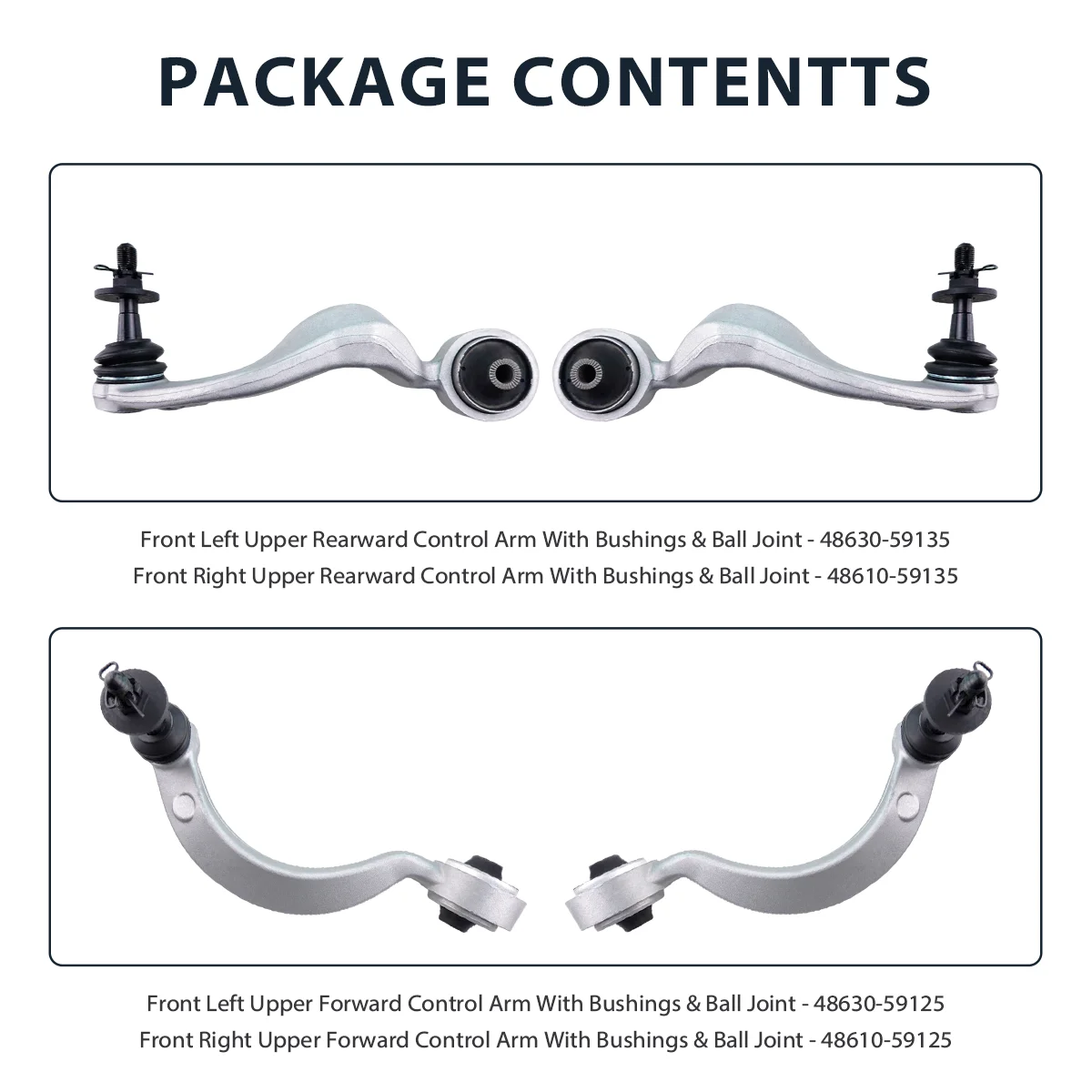 TOPICKSAP 4 قطعة الجبهة العلوي إلى الأمام الخلفي الأيسر الأيمن مجموعة أذرع التحكم لكزس LS460 AWD 2007 2008 2009 2010 2011 2012 - 2017