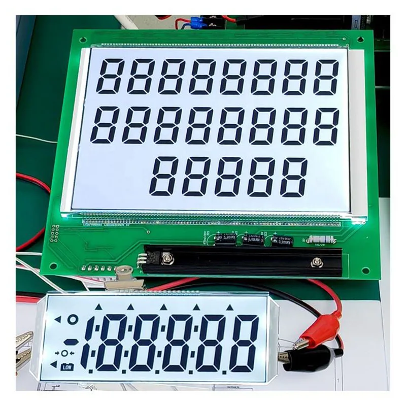 Personalizzazione dello stampo della fabbrica di Shenzhen Personalizzazione dello schermo LCD con codice rotto Codice segmento dello schermo Schermo LCD nero e