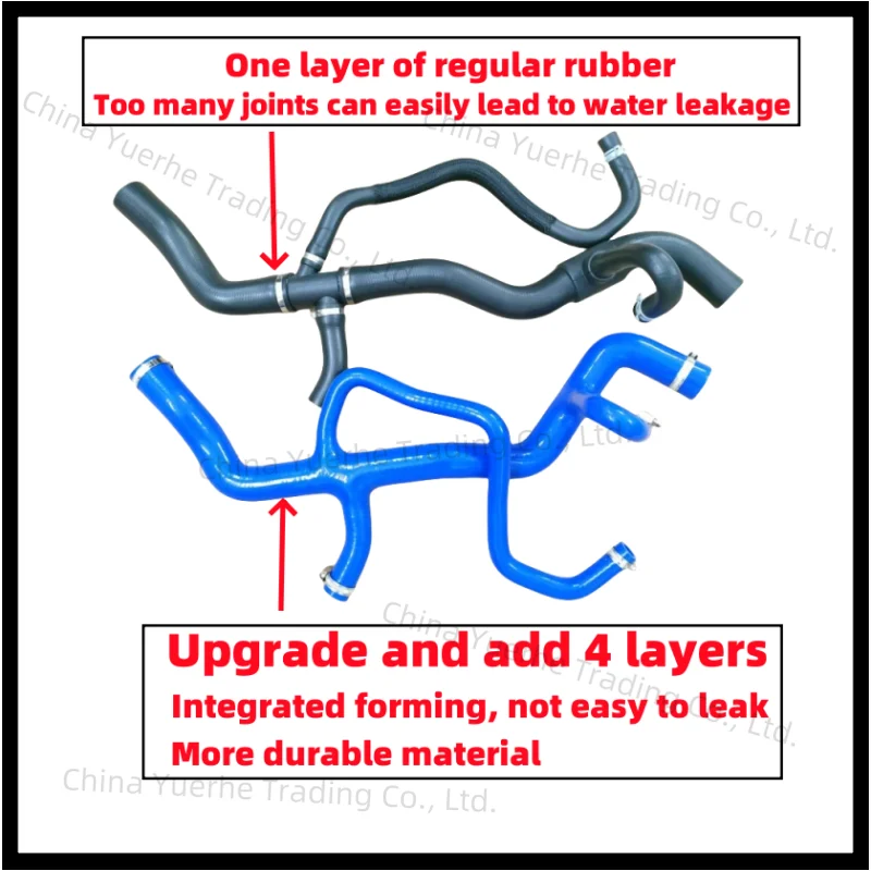 

Rubber Engine Radiator Coolant Hose Water Pipe FOR VOLVO C30 S40 V50 C70 30723082