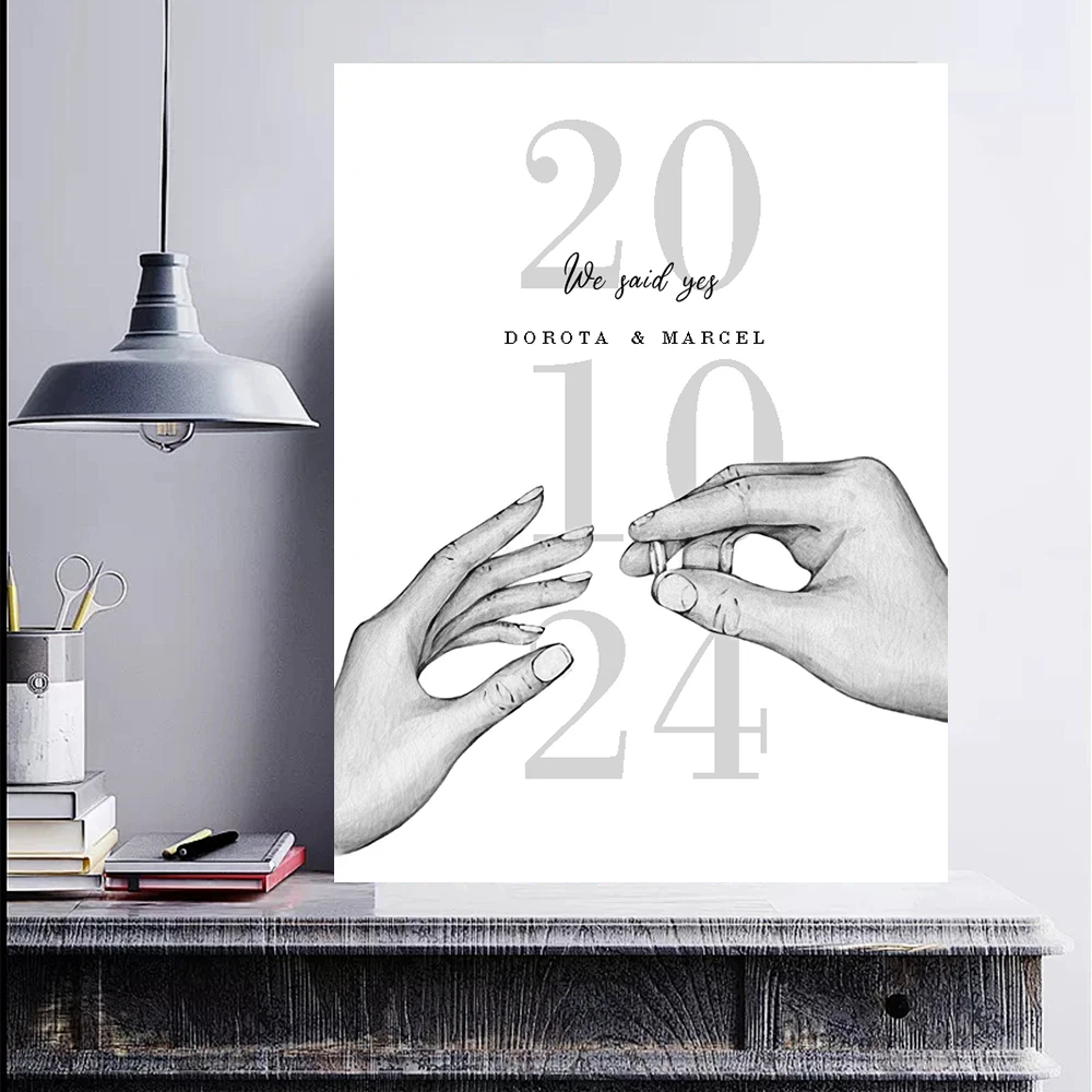 Wedding poster wedding picture personalized with coordinates for bride and groom wall picture gift bride and groom without frame
