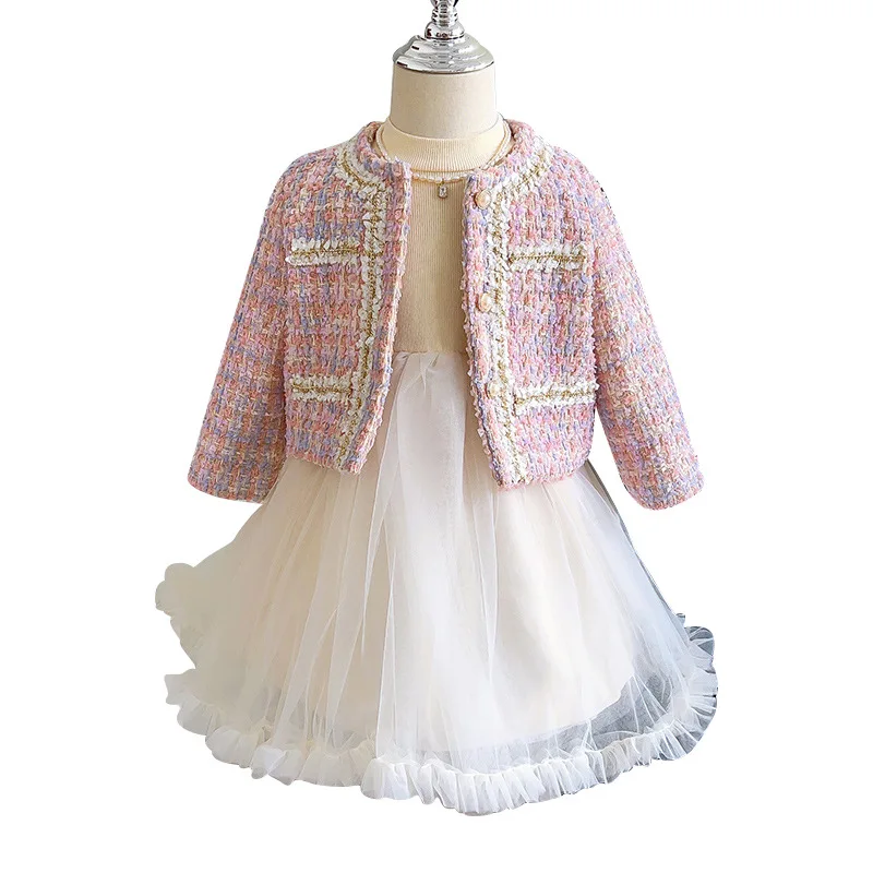 Ragazze giacca autunno primavera elegante principessa bambini cappotti bambini soprabito autunno coreano compleanno bambino ragazza vestiti 2 3 4 5