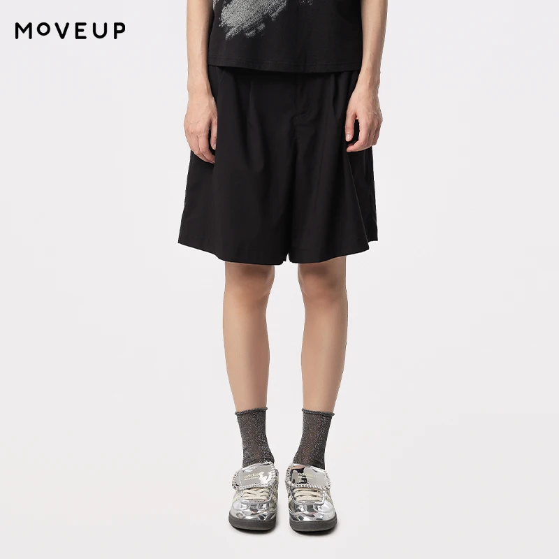 MOVEUP Casual Straight Shorts 2026 Summer New Multi Pocket Solid Folded Button Commuting Loose Short Pants For Women 324220134