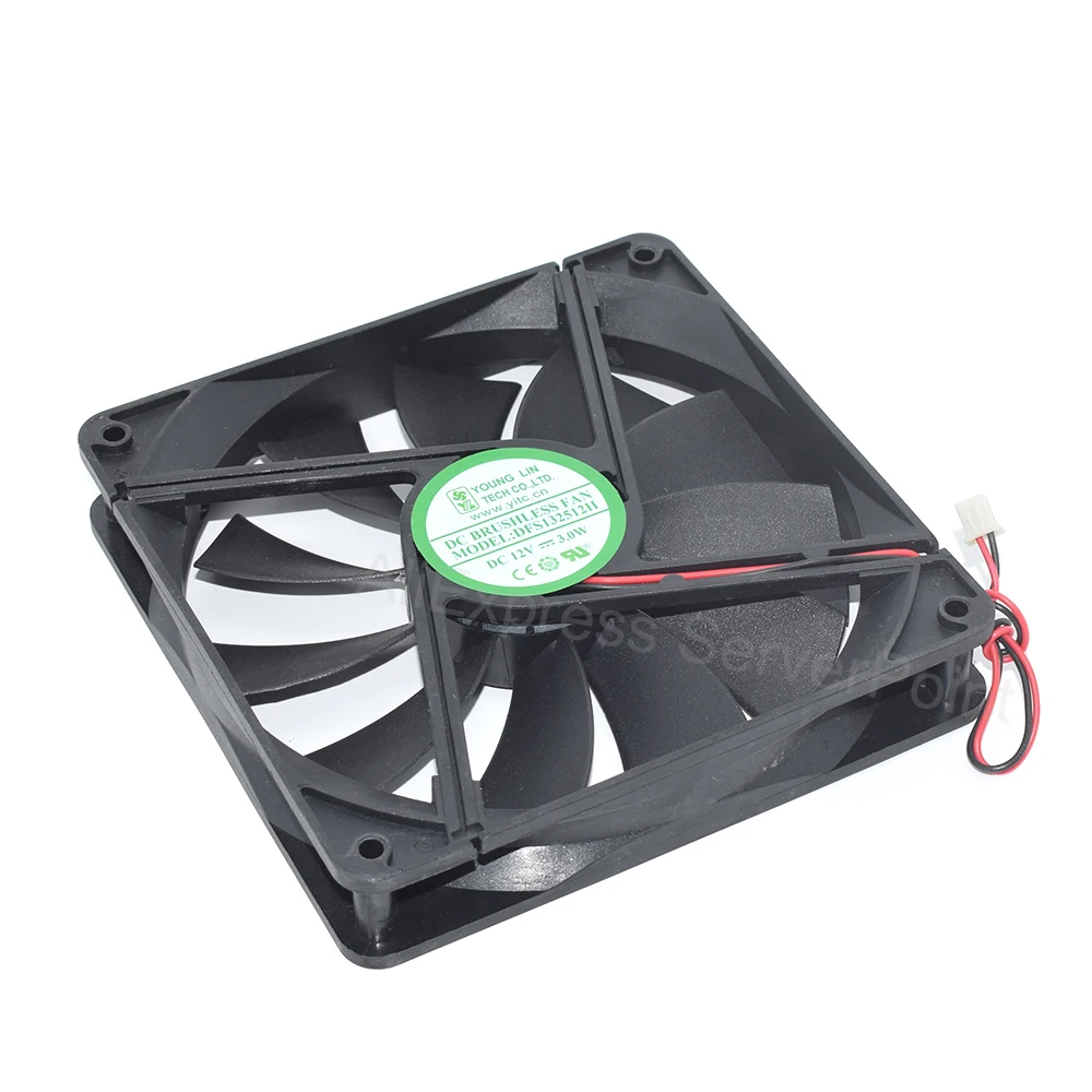 Original For DFS132512H DC12V 3.0W 2-wire Server Square Cooling Fan