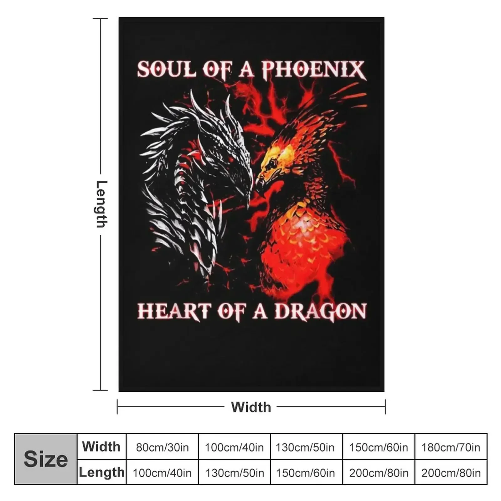 Soul of a phoenix heart of a dragon Throw Blanket Kid'S Fashion Sofas Large Furry for winter decorative Blankets
