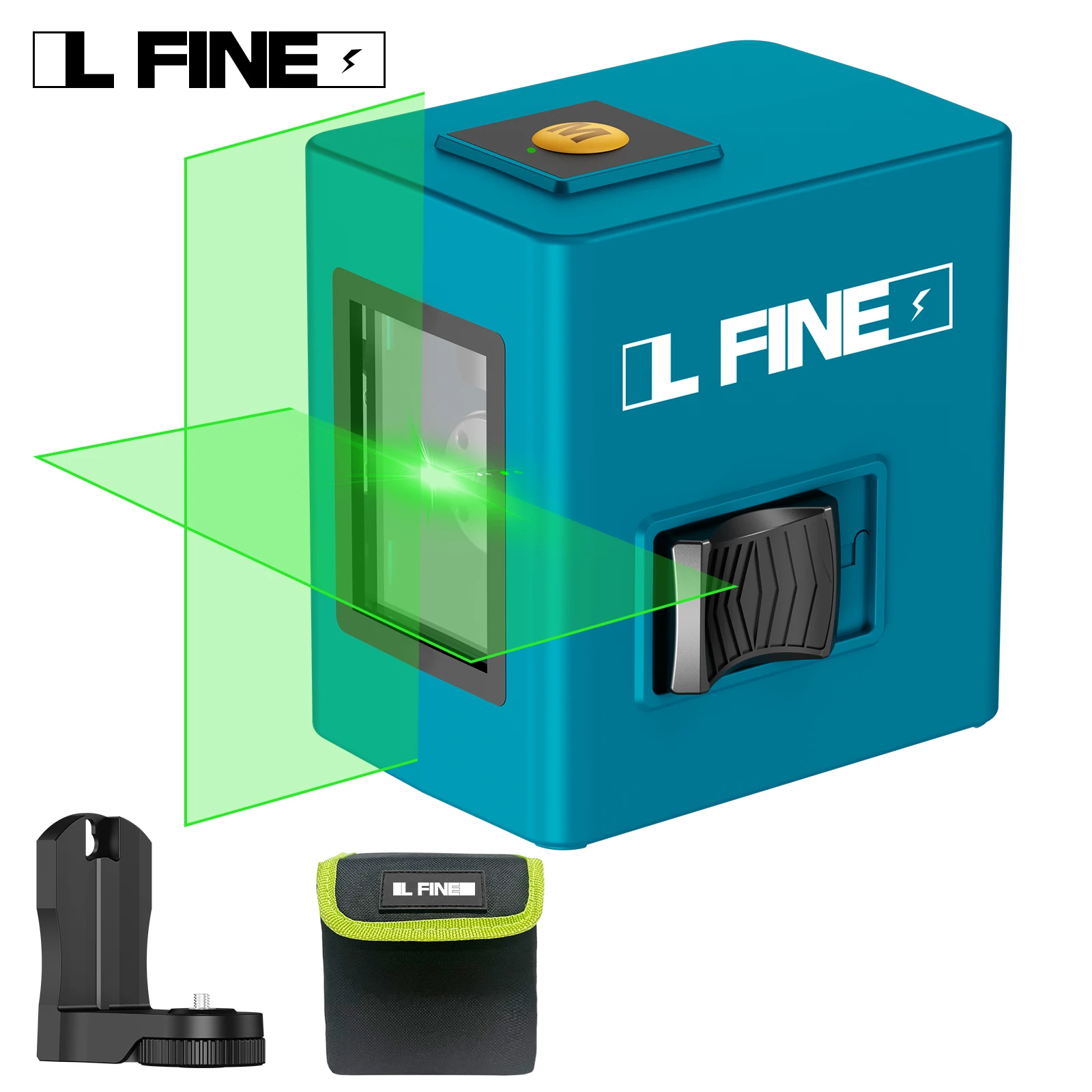 Lfine Laser Nível Linhas Cruz Nível Verde Laser Horizontal Vertical Nível Laser Automático 360 ° Ferramentas de Nível a Laser Autonivelante