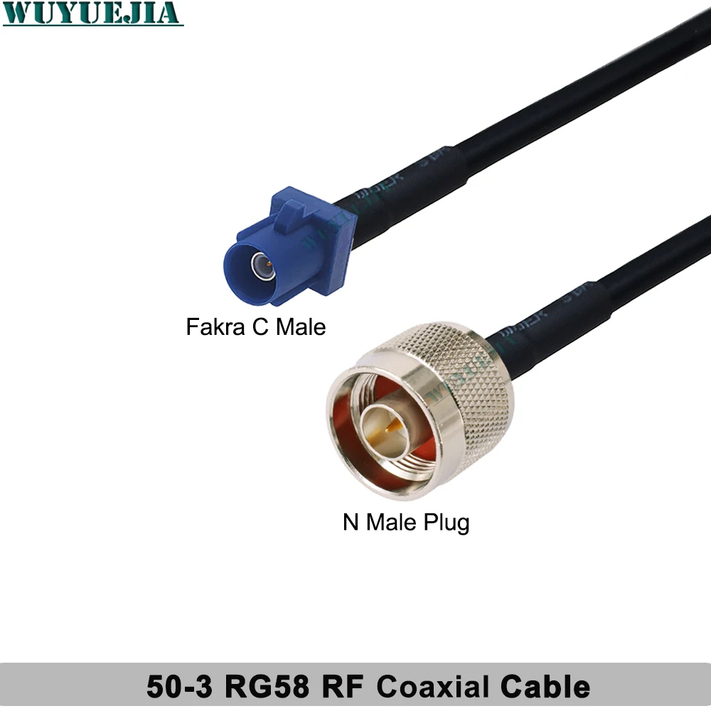 Fakra C Male to N Female Jack RG58/U RF Coaxial Pigtail Jumper Cable For Car GPS Radio Wireless Communication Antenna Connection