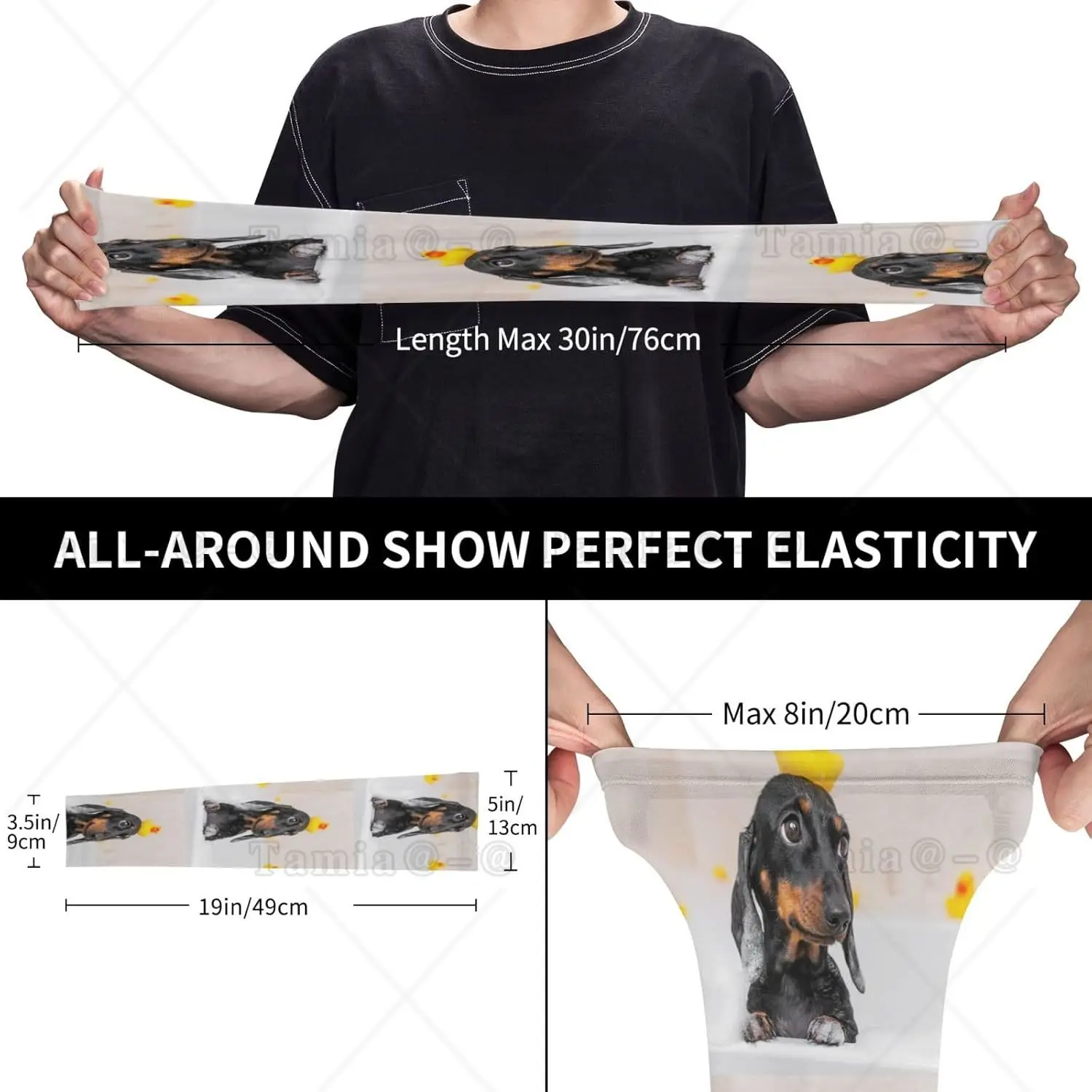 ダックスフント バスタブに座って プリント アームスリーブ 冷却 UV 日焼け防止 スポーツ コンプレッション スリーブ メンズ レディース ゴルフ