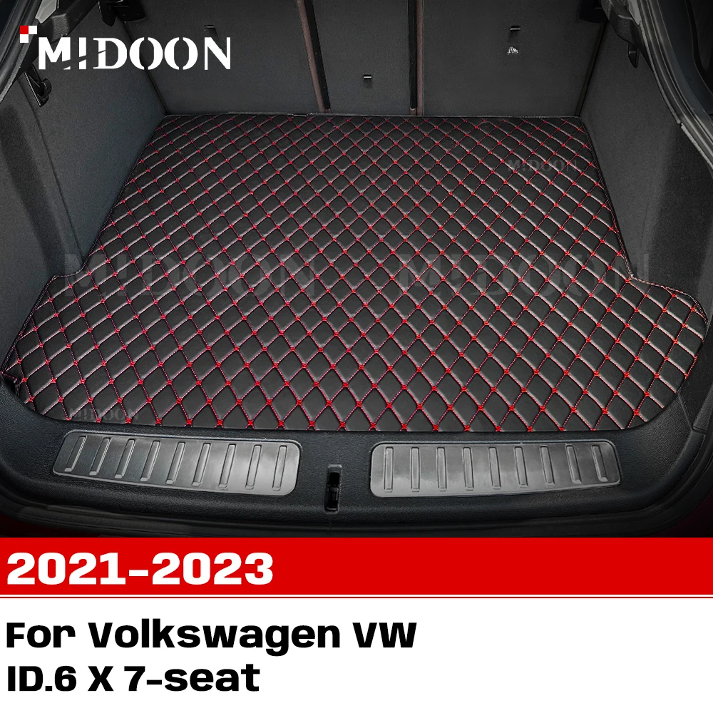 

Для Volkswagen VW ID.6 X 7-местный 2021-2023 индивидуальный коврик для багажника автомобиля, защитный коврик, грузовой вкладыш, автомобильные аксессуары для интерьера