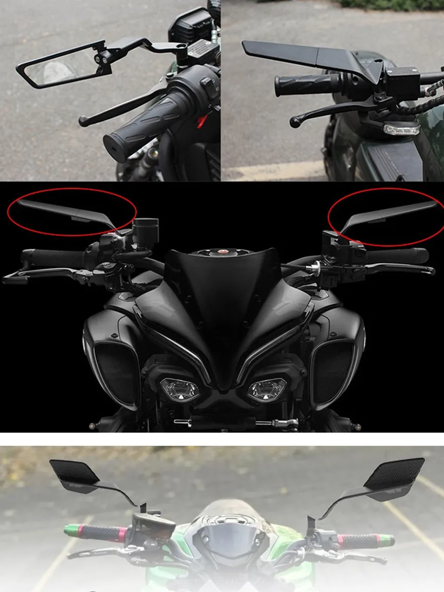 Regulowane lusterka boczne do motocykli Honda NMAX PCX AERO YAMAHA XMAX DUKE 990, zestawy lusterek bocznych, stealth winglets, lusterka wsteczne. — 2