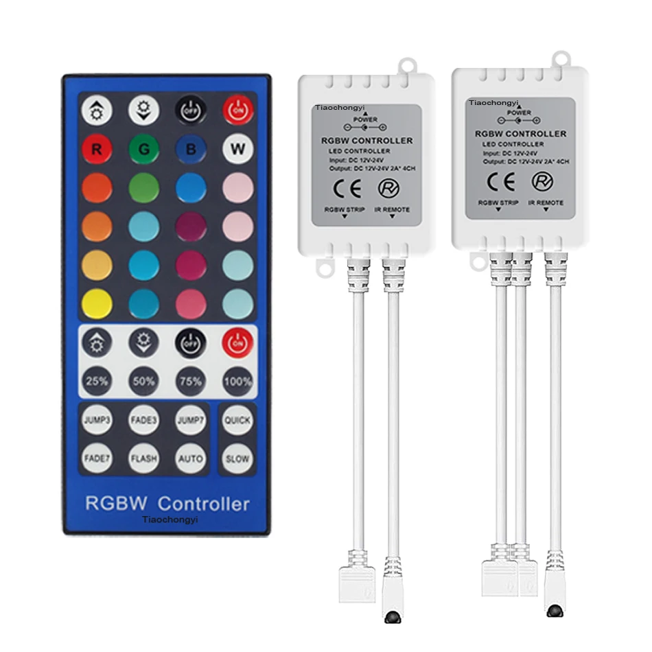 40key RGBW Dimmer led Controller DC12-24V 5 Pins IR Remote Control 4 Channels LED Controller For SMD 5050 RGBWW LED light strip