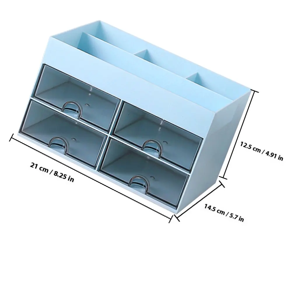 Desk Organizer Drawer Style Storage Box Multi-Function Plastic Desktop Makeup Cosmetics Stationery Holder Storage Case