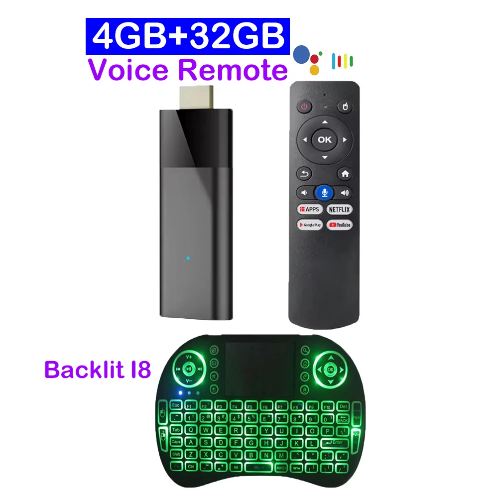 Android16 Q12 TV-Stick 8K Ultra Smart TV Box H313 Google Assistant Dual WLAN 5G Sprachsteuerung BT6.0 8GB 256GB Android 16 Media Player