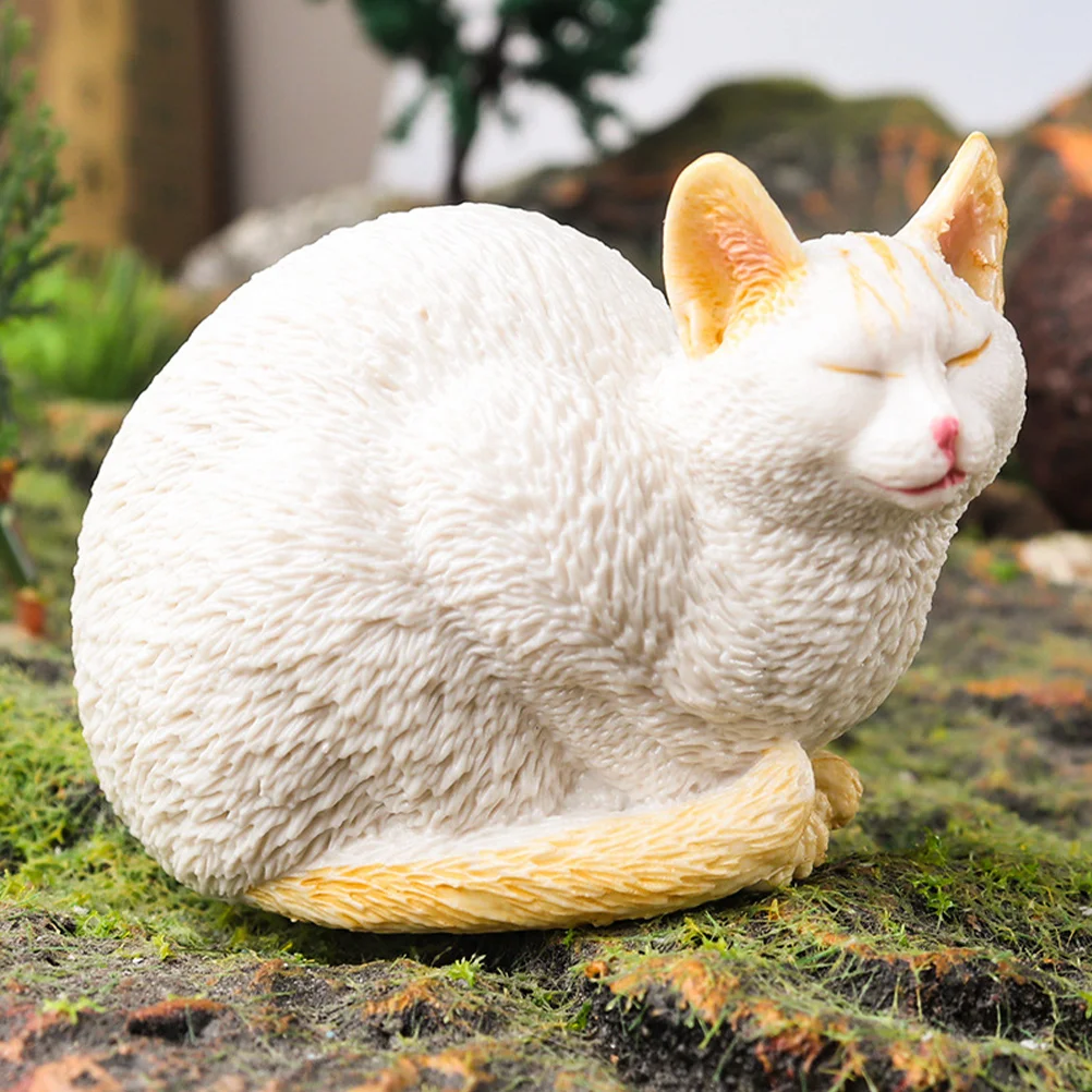 

Plastic Cat Garden Statue Garden Cat Adornment Plastic Cat Statue Cat Garden Decor