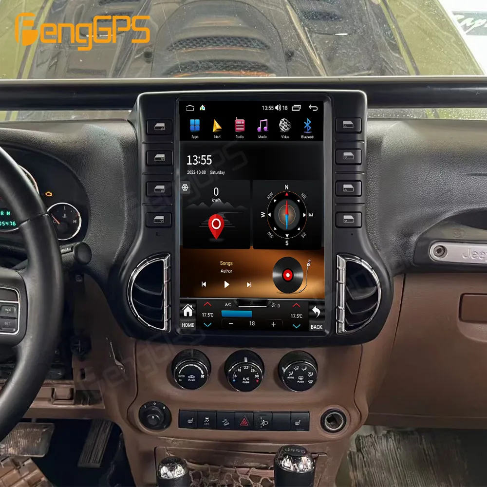 12.1 Inch Android Car Radio For Jeep Wrangler 3 JK 2011-2017 GPS Navigation DVD Multimedia Auto Stereo 2 Din Wireless Carplay