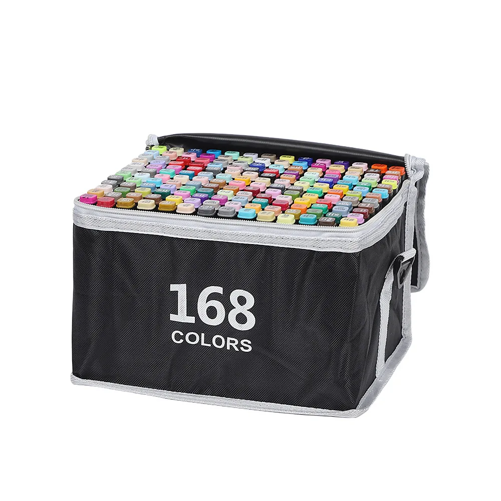 

24/36/48/60/80/120/168/204 Colors Alcohol Drawing Markers Dual Tip Permanent Art Sketch Markers for Illustration School Supplied