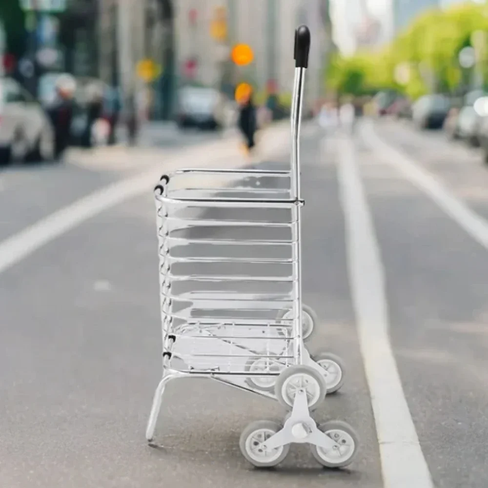

Fold Climb Stairs Cart Household Portable Supermarket Shopping Cart Multi-function High-capacity Simplicity Buy Vegetable Carts