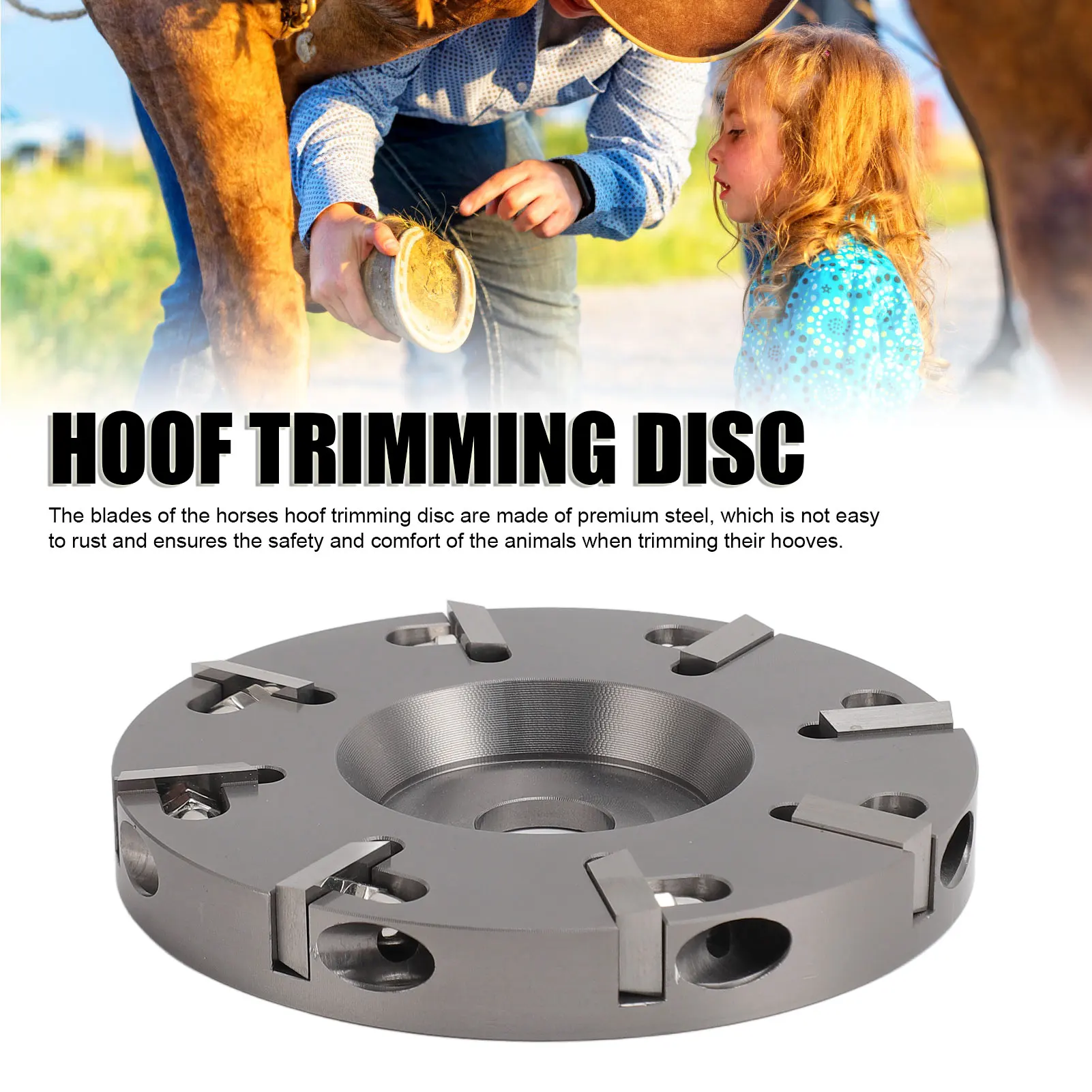 

Hoof Trimming Disc Efficient Professional Steel Fine Polished Compact Hoof Trimming Plate 8 Teeth for Livestock for Cattles