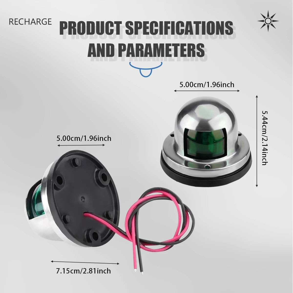 1/2 Stuks Rood Groen Led Boot Navigatie Licht 12V IP68 Waterdichte Zeilen Signaal Lamp Marine Jacht waarschuwingslichten