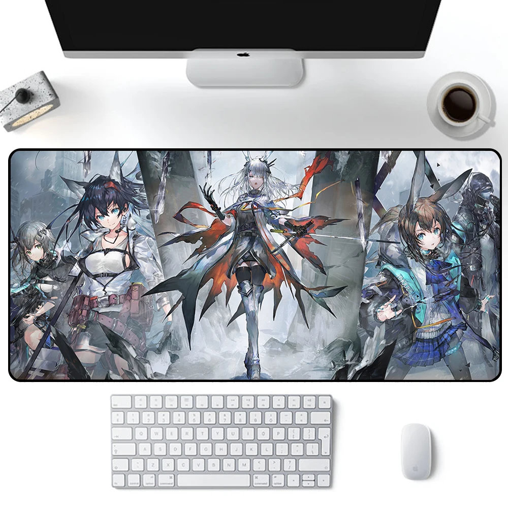 Tapis de souris Arknights, grand tapis de jeu, sous-souris PC Gamer, ordinateur de bureau, clavier en polymères, tapis média, ordinateur portable