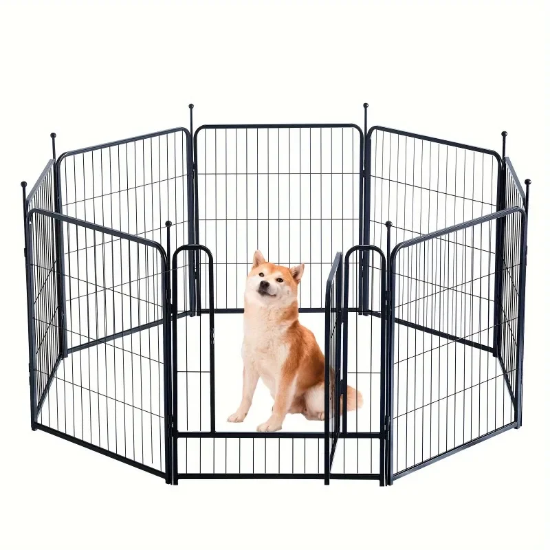 Dog Playpen, Portable Outdoor Dog Fence,Indoor,Playpen for Large/Medium/Small Dogs,Dog Fences for The Yard,With Doors Foldable