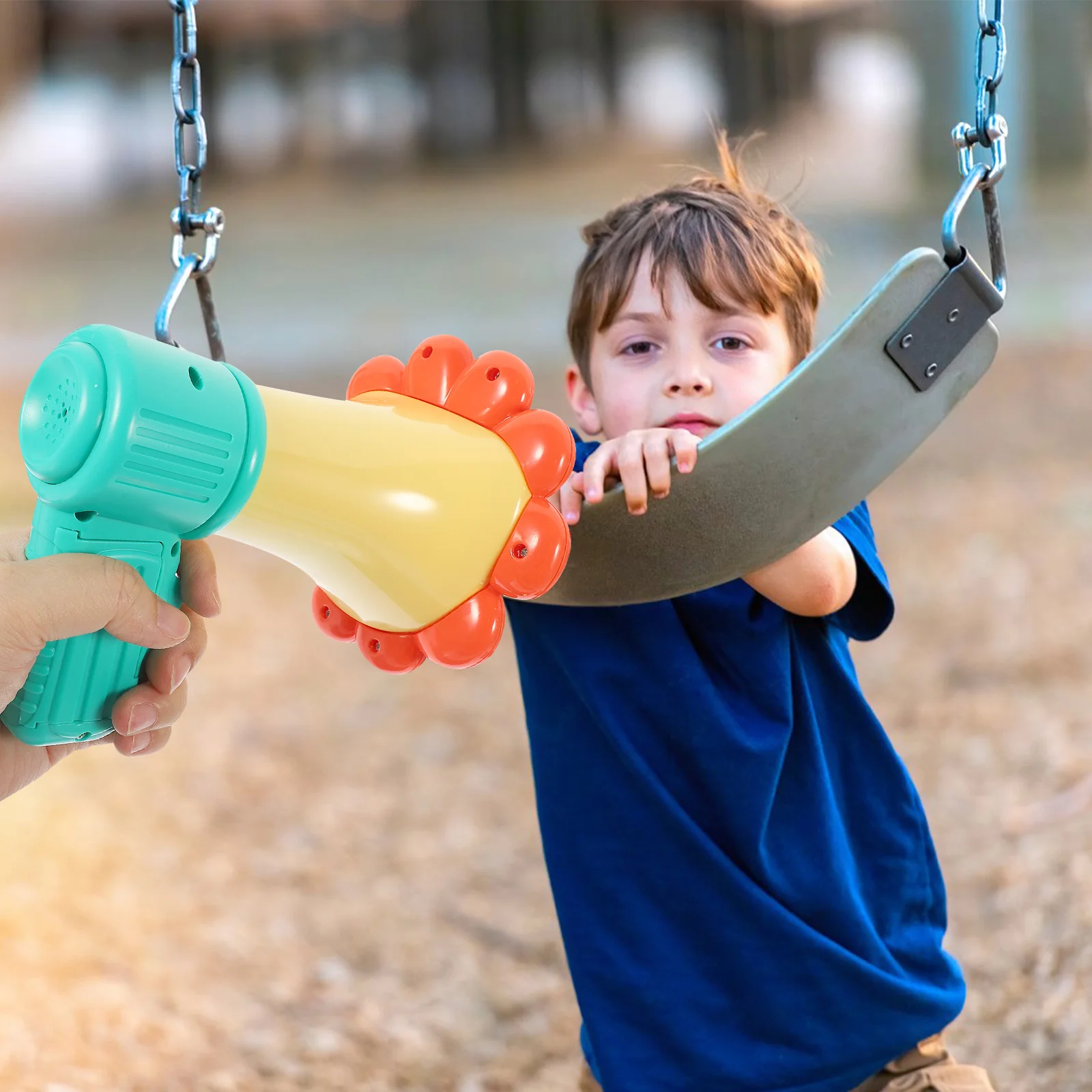 1 szt. Dziecięca trąbka zmieniająca głos, plastikowy elektroniczny wzmacniacz dźwięku do występów scenicznych, nauczania, sportu, kibicowania, głośnik w kształcie rogu.
