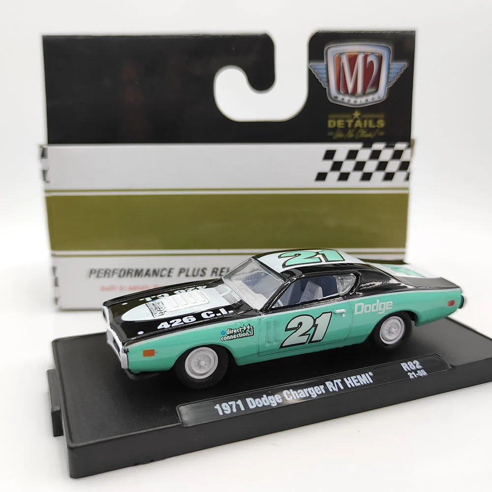 

Литой под давлением M2, масштаб 1/64, зарядное устройство Dodge Warhorse 1971 RT Hemi 21, имитация модели автомобиля из сплава, Коллекционная игрушка, подарок, сувенирный дисплей