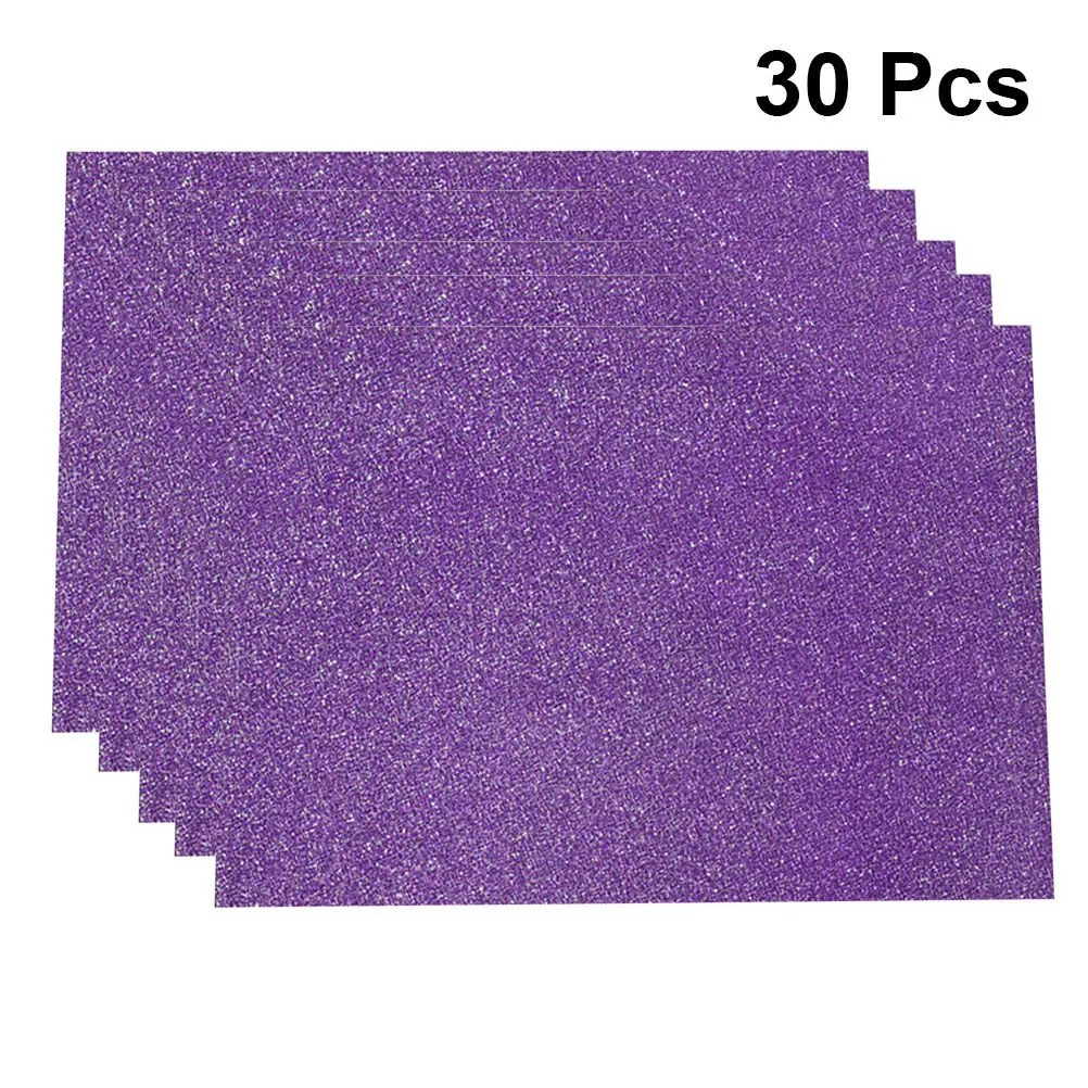 

30 шт. блестящей бумаги формата А4, разноцветные блестящие листы для творчества, прочный материал для школьных проектов и праздничных украшений