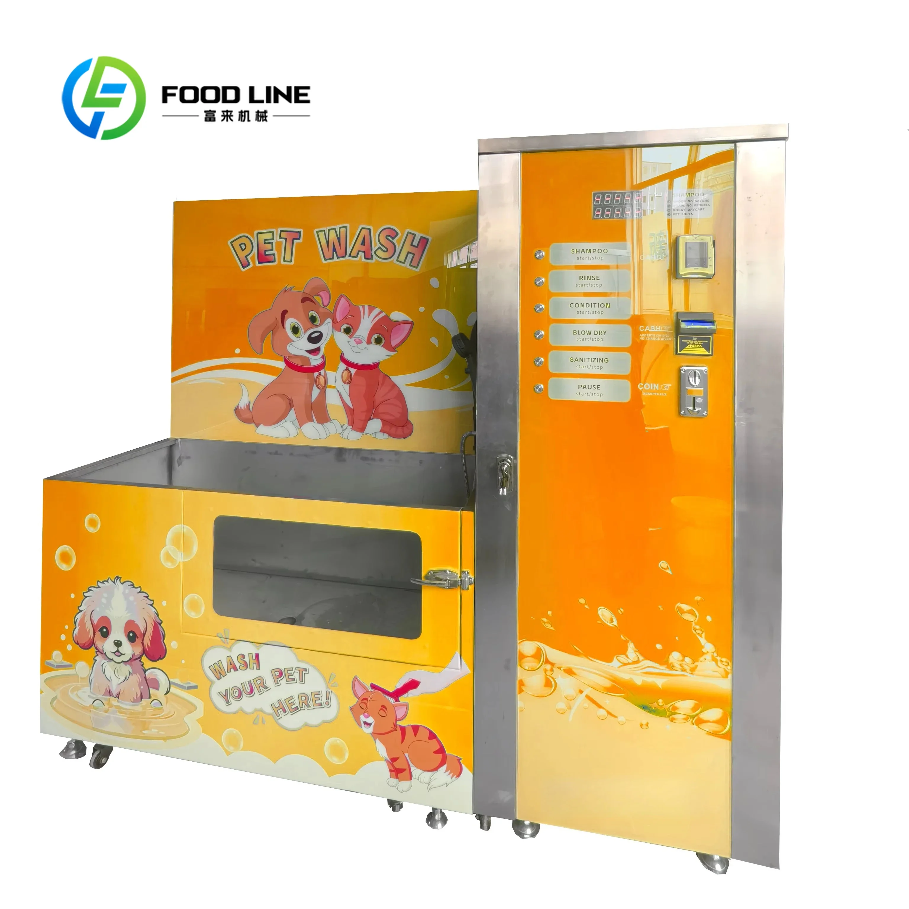 FL Customized size Hot Sale High Quality Self-Service Pet Beauty Bath Washing Machine Station Price