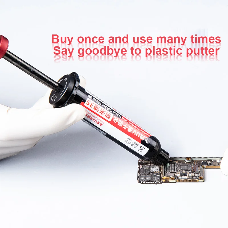 Imagem -04 - Qianli Mega-ideia Aluminum Alloy Seringa Push Rod Booster Colar Fluxo Soldagem Solda Empurrador de Óleo Universal Propulsão Ferramenta