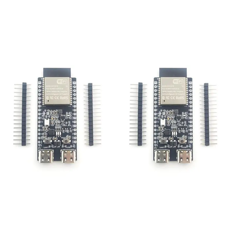 

Плата разработки AYHF 2X ESP32 C5, двухчастотный модуль Wi-Fi 2,4G и 5 ГГц, 4 МБ флэш-памяти, WIFI6 CH343, 32-контактный разъем TYPE-C