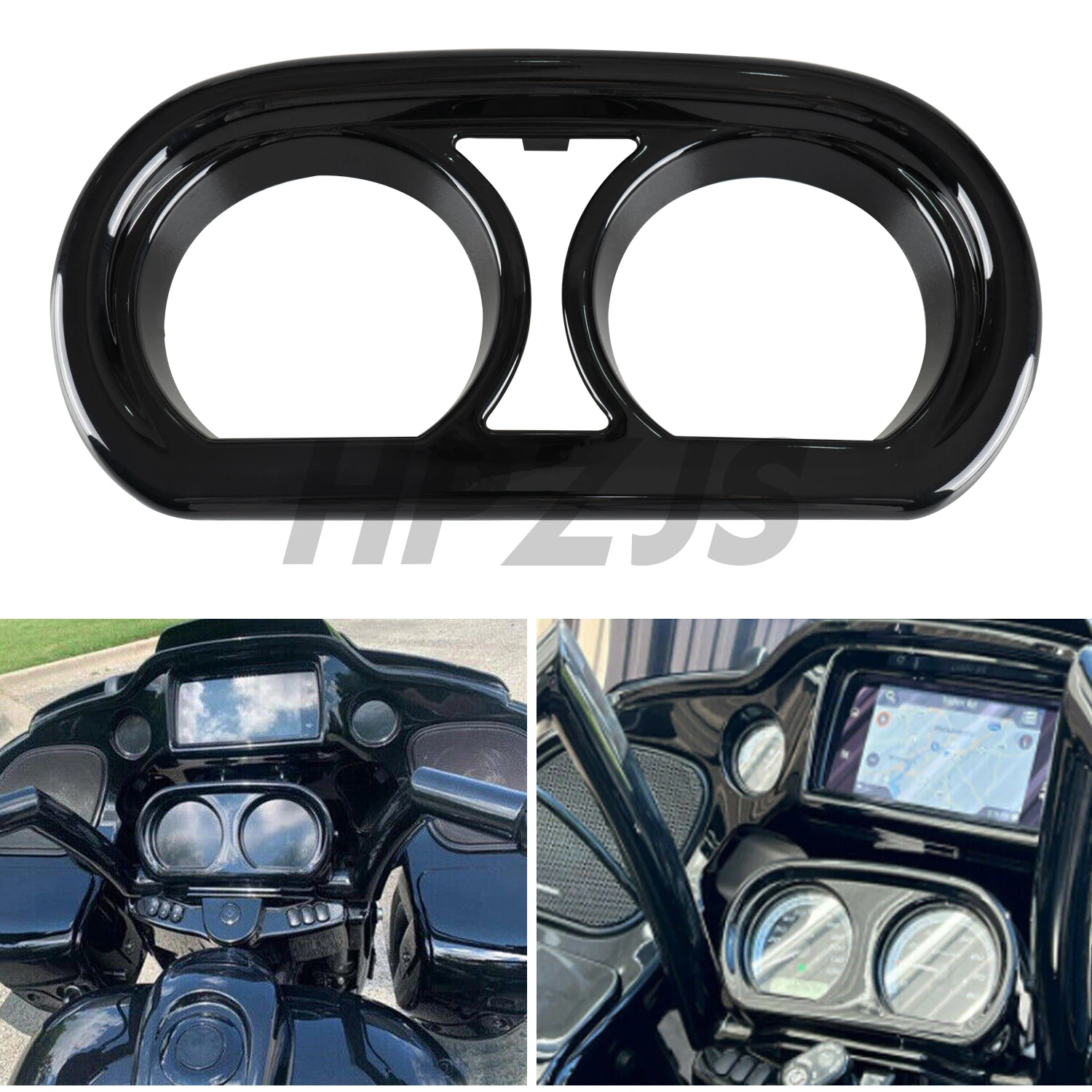 

For Harley Motorcycle Road Glide Ultra FLTRX FLTRU FLTRUSE FLTRXS 2015-UP Black Speedo Tach Pod Surround Gauge Bezel Trim Kit