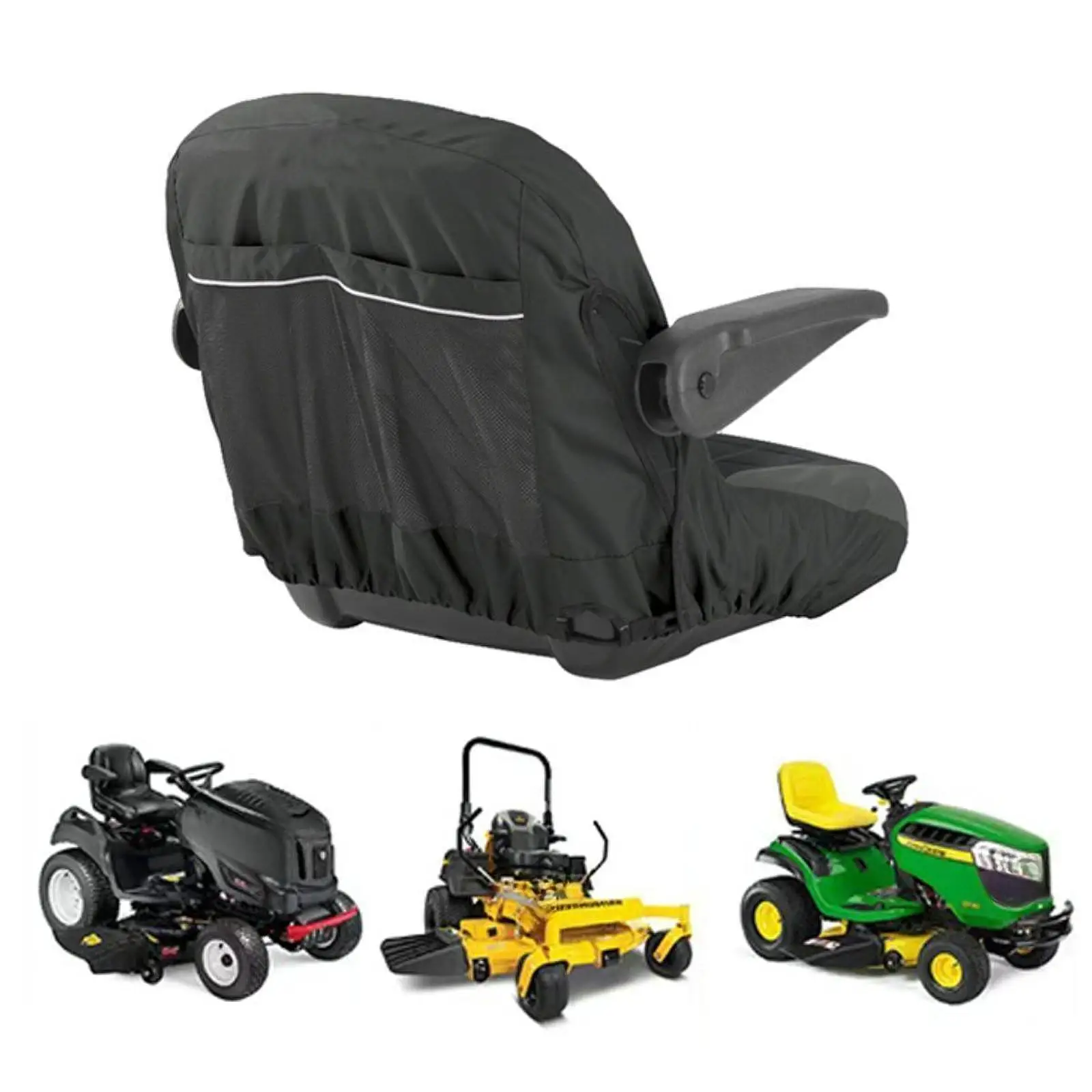 Riding Mower Tractor Seat Cover Universal Accessories Anti Slip Dustproof Simple Assembly Sturdy Waterproof 600D Oxford Fabric