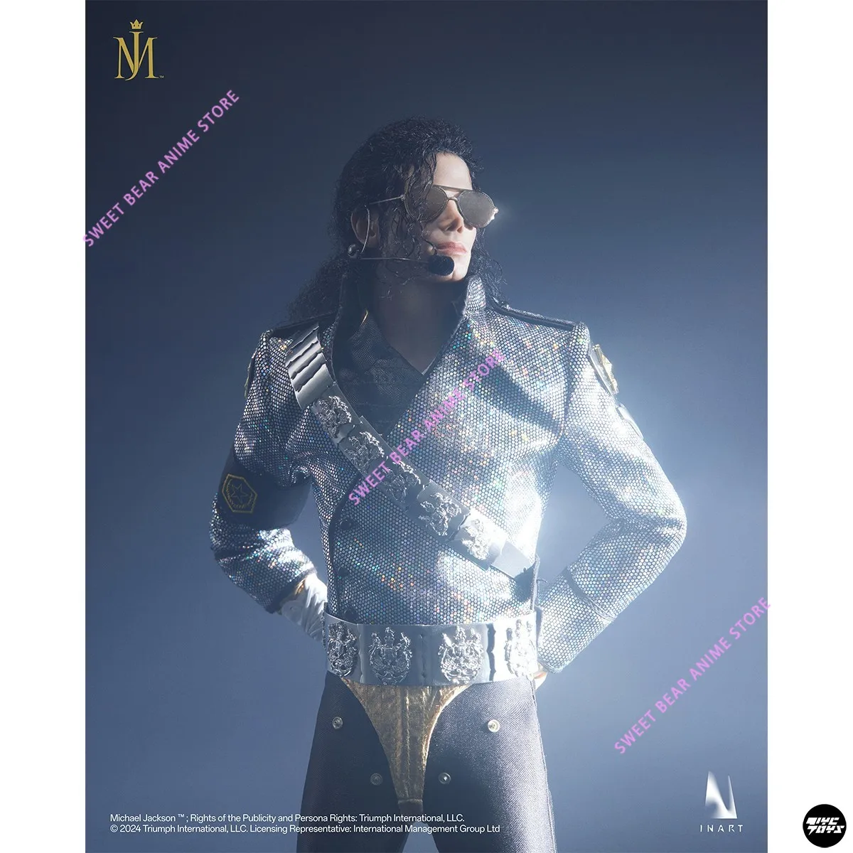 Inart michael jackson mj 1/6 escala versão de cabelo enraizado figura de ação premium anime modelo brinquedos da moda boneca de mesa colecionáveis