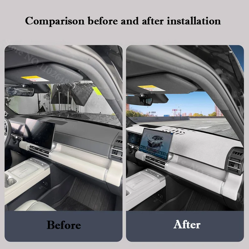 For BYD Ti 7 2025 2026 2027 Dash Cover Suede Dashboard Light Shielding Pad Sunshade Protection Mat Car Interior Accessories