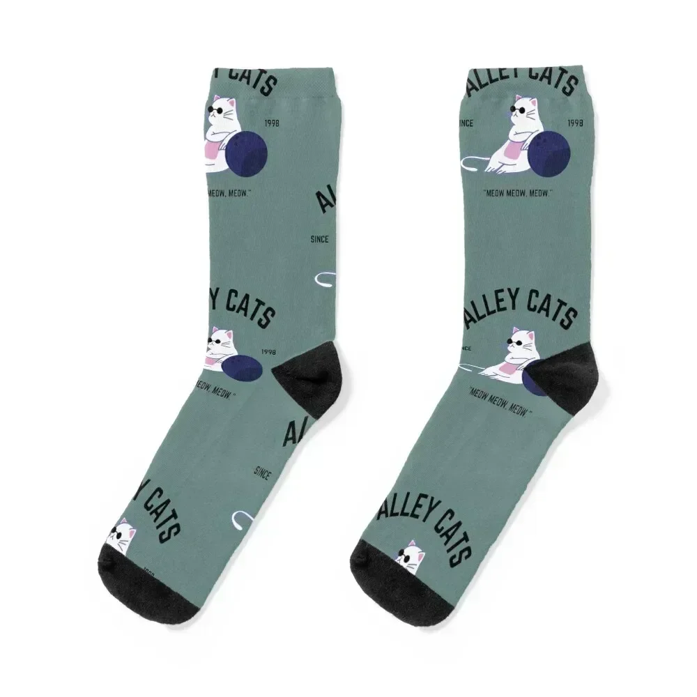 

Alley Cats Bowling League Socks short Soccer christmas gift warm winter Socks Male Women's