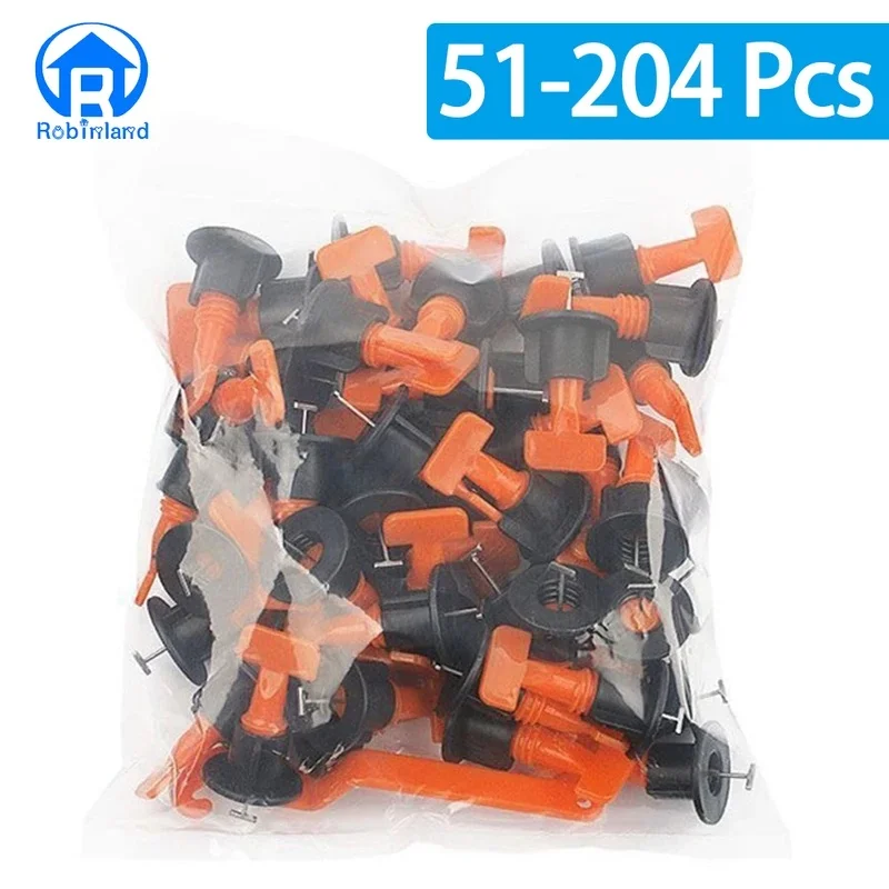 Système de nivellement de carreaux de sol, 51-204 pièces, clips, entretoises, kit de nivellement pour carreaux de porcelaine et de céramique, outils de pose de carreaux, fixation murale, outils de construction