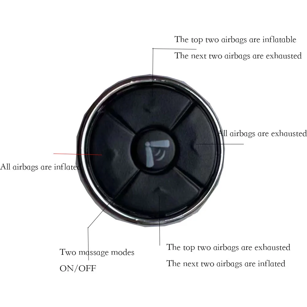 6ポイントエアバッグ空気圧マッサージ腰サポートカーシートエアバッグ空気インフレータブル圧力膀胱腰椎サポートシステム車マッサ