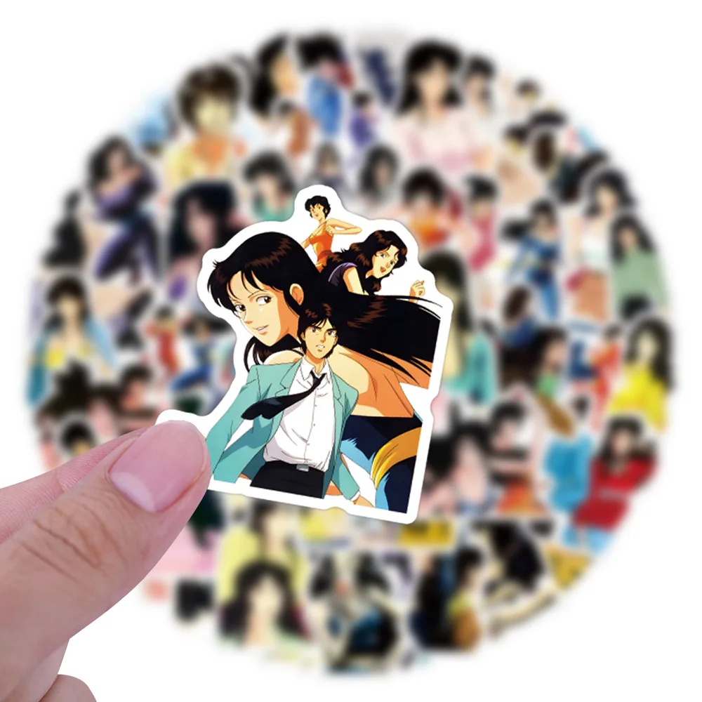 10/50 قطعة عين القط الكرتون ملصقات مضحك الرسوم المتحركة الكتابة على الجدران الديكور فتاة باردة DIY بها بنفسك اللعب محمول الغيتار الدراجة سكيت الشارات