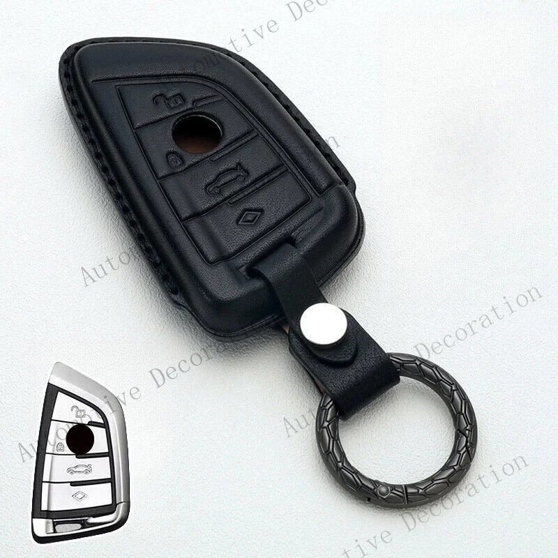 Z+ Genuine Leather Car Key Case Cover For BMW 1 2 3 4 5 6 7 X1 X2 X3 X4 X5 X6 X7 M5