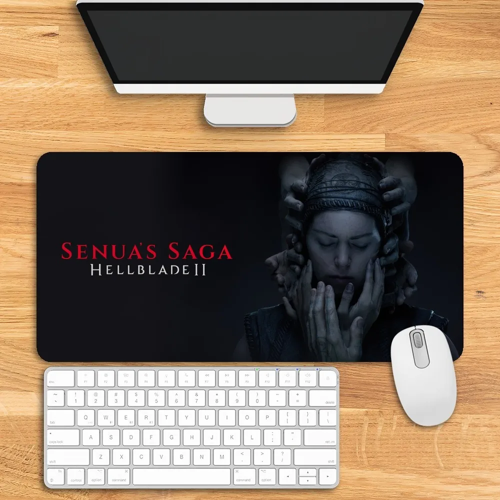 Game S-Senuas Saga Hellblade II Mousepad Computer Laptop Extended Mouse Mats Large Rubber Keyboards Table Mat Accessories