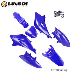 LYNNCHI Motorcycle TTR50 Plastic Parts Complete Body Fairing Kit Front Rear Fender For TTR 50 Dirt Pit Bike Accessories