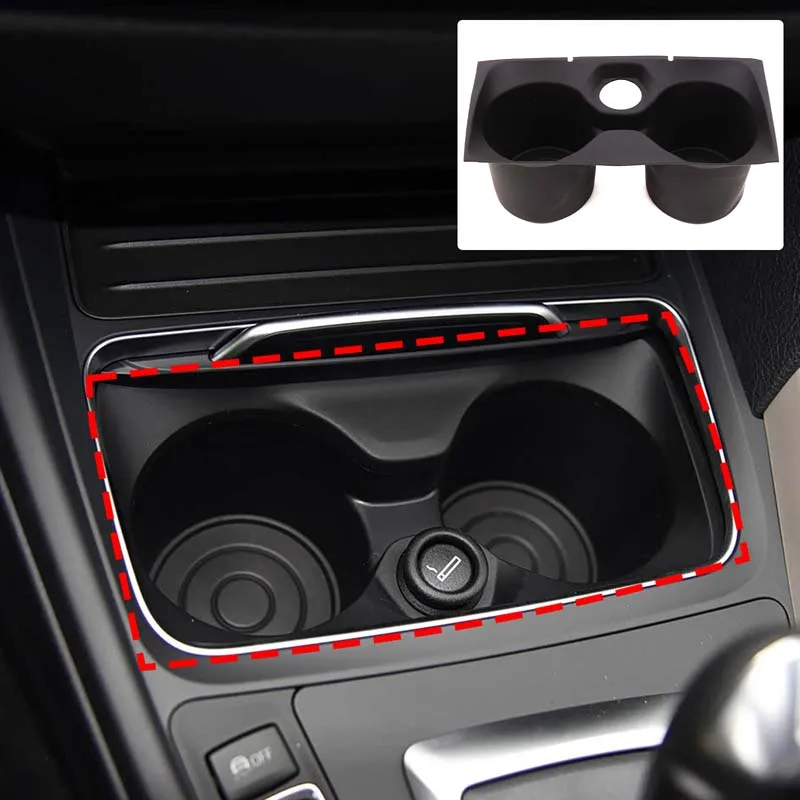 

For BMW 3 Series F35 2016-2019 Car Center Console Cup Holder Protective Cover TPE Automotive Interior Accessories