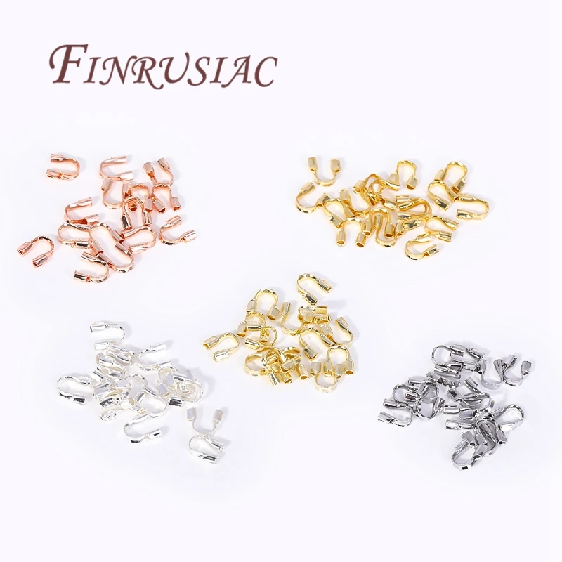 18K Gold Plated Protector For Jewelry,Crimp Beads,DIY Bracelet Accessories,Jewelry Making Supplies,End Caps,Lobster Clasps