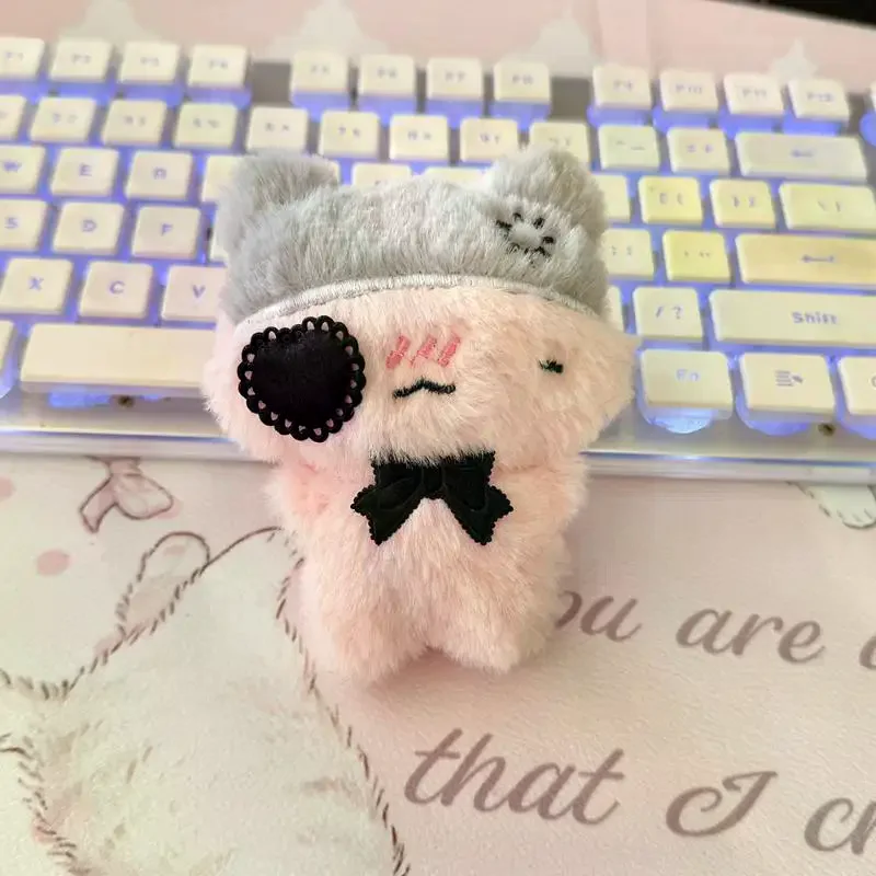 Cartoon Plush Kitty Keychain Kawaii Black Cat Pink Cat Doll Backpack Decoration Pendant Bag Charm Key Ring Accessories Gift